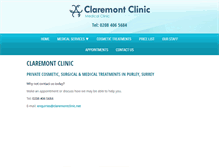 Tablet Screenshot of claremontclinic.net